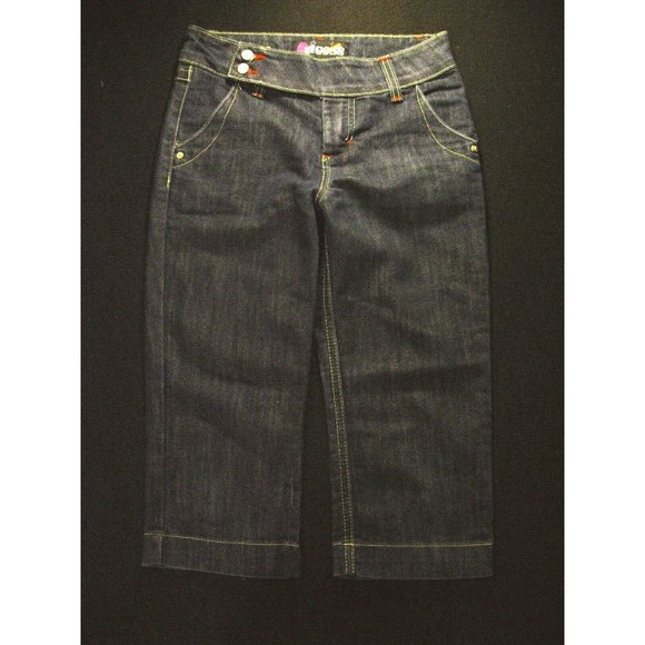 VIGOSS Womans Capris Jeans Size 14  26 w MEASURED Juniors Blue Denim - Picture 2 of 10